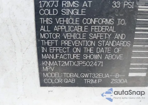 2018 Nissan Rogue Sv from USA, damaged, VIN KNMAT2MTXJP502471